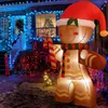 Autres fournitures de fête d'événement 22m gonflables de Noël bonhomme en pain d'épice avec ornement LED intégré pour la décoration des accessoires de cour extérieure intérieure de Noël 231121