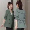 Trenchs de femmes manteaux printemps automne manteau femmes 2024 coréen double boutonnage mi-long femme pardessus coupe-vent vêtements de dessus pour femmes