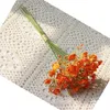 Dekorativa blommor kransar huvuden små gipsophila konstgjorda plast hem dekoration bröllop bukett blommor arrangemang pografi propsdecor