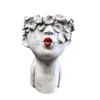 Petits Pots de fleurs pour femmes, lèvres peintes, Figurines à tête rouge, jardinière de jardin, mignon, cadeau, décoration de la maison, 210712281c