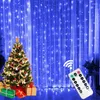 ストリング6m/4m/3m導かれたクリスマスライトフェアリーストリングカーテンガーランドUSBフェスティオンファミリーイヤー雰囲気の家のための雰囲気