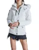 Vestes de luxe Femmes Manteau d'hiver Designer Doudoune Parkas Zipper Manteaux chauds à capuche Real Wolf Fur Holder Blanc Fourrure noire en option Vêtements d'extérieur