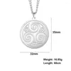 Pendant Necklaces Dreamtimes Triskele Triskelion Inspired Necklace The Movie Teen Wolf Silver Color Stainless Steel Round Women Jewelry