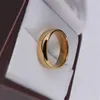 Anéis de casamento com placa de ouro de alto polimento, aço feminino, homem, anel de casamento de alta qualidade, amantes de brilho, joias de casamento 231121