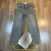 Jeans masculinos 2023ssdesigner novo loewee alfabeto bordado jeans de lavagem resistente para homens e mulheres loewee luxo