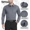 Koszule męskie Tacvasen Kolorowe koszule sukienki męskie Bez zmarszczek koszule biznesowe z długim rękawem oddychane Slim Fit Formal Shirt ofiice koszule Mężczyzna 231122