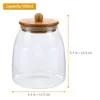 Storage Bottles Airtight Bamboo Lid Containers Jars Glass Food With Lids