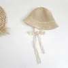 Casquettes Chapeaux Mode Dentelle Bébé Chapeau D'été Paille Arc Bébé Fille Cap Plage Enfants Panama Chapeau Princesse Bébé Chapeaux et Casquettes pour Enfants 1 PC 230421