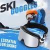 Ski Goggles Kapvoe Snow Glasses Men UV400 Anti fog Coatings Snowmobile Snowboard Skiing Women Sunglasses Outdoor Winter Sport 231122