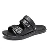 Sandals Men Summer Buckle and Slippers s Leather Adult Thick soled Beach Shoes Non slip Open toe