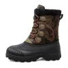 Bottes haut hiver camouflage chaud épais peluche chaussures de marche en plein air hommes imperméable neige coton à lacets 231121