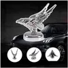 Andere interieuraccessoires Automotorkap Voorkap Adelaar Ornament Badge Er Chrome 3D-embleem Modificatie Exterieurdecoratie Drop Deli Dhqca