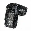 Grilles 2 PCS Car Tyling F25 F26 Black ABS Front Coat Double Slat Grille Grills for G01 G08 X3 Diamond Racing Drop