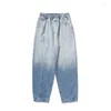 Мужские джинсы американский стиль уличный панк градиент свободная модная подрядная рабочая одея