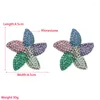 Dangle Earrings Japanese And Korean Trendy Creative Starfish Alloy Electroplating Inlaid Colorful Rhinestone Personalized Versatile