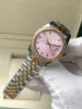 Orologio da polso in acciaio inossidabile dorato 31/36MM con zaffiro da donna 2813 con movimento automatico e anello di diamanti