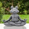 Decorazioni da giardino Goodeco Rana Figurine Resina Zen Yoga Jardin Statua Decorazione Scultura all'aperto Decorazioni per la casa Ornamenti per interni 230422