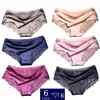 Calcinha feminina 6pcslot quco marca feminina cueca gelo gelo renda perfeita resumos de lingerie sexy calcinha feminina 230421