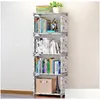 Storage Holders Racks Waterproof Bookshelf Metal Bookcase Shelf Organizer Stuff Supplies 19Sr Ff Drop Delivery Home Garden Houseke Dh2Q3