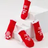 Dog Apparel Cartoon Cute Pet Socks Printed Puppy Shoes Protector Supplies Non-slip Warm Elastic For Cats Dogs Chihuahua