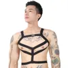 Arnês sexy masculino bdsm bondage banda corpo halter pescoço cinto peito lingerie exótica fetiche palco noite clubwear gay