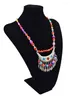 Hänghalsband 2023 mode kvinnors nationella stil smycken färg manual lång halsband löv tofs pärla tröja kedja