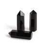 Torre de Cristal Natural Artes Mineral Chakra Varinhas de Cura Obsidiana Ponto Reiki Energia pedra de seis lados preto Quarze varinha mágica áspero polis Vtnd