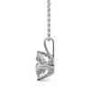 Feiner Schmuck Sterlingsilber-Moissanit-Halskette mit quadratischem Diamant im Princess-Schliff