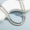 Säljer mode Iced ut smycken 3mm 4mm 5mm Custom Diamond Moissanite Tennis Chain