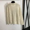 24SS Maglioni da donna Maglieria Top firmati Pullover Runway Designer di marca Crop Top Camicia Elasticità di fascia alta Torsione Lettera ricamata Capispalla Maglieria Blouson Camicie