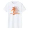 Men's T-skjortor Cloudstyle White T-shirt Men Casual Tshirt 3D Tryckt slogan Skjorta Male Streetwear Polyester Kort ärmar Asiatisk storlek