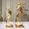 Gold Flower Road Lead Metal Wedding Table Centerpieces Flower Stand Flower Vase Event Party Home Hotel Decoration