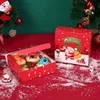 Cadeau cadeau 2030pcs Joyeux Noël Boîte de bonbons rouges Treat Cookie Papier Emballage de Noël Navidad Natal Noel Année Party Decor Fournitures 231121