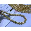 Collier de perles d'eau de mer traditionnelles de grande taille, véritable culture naturelle, prix bon marché, conceptions de colliers de perles dorées de la mer du sud, vente en gros