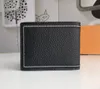 Designer Mens plånböcker Luxury Damier Graphite Purses broderade blommatriker Små kreditkortshållare Manliga modepengar Kopplingsväskor med låda högkvalitativ