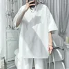 Heren t shirts katoenen korte mouw heren dames zomer t-shirt los stretwear casual basu shirt o nek stevige kleur oversized kleding