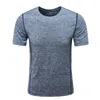 T-shirts pour hommes T-shirt en coton Chemise de course Hommes Séchage rapide Manches courtes Fitness T-shirts Formation Sport Chemise Rashgard 230422