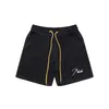 Vêtements de créateurs American Rhude Shorts américains brodés Capris à la mode Shorts de sport à cordon lâche Couples Joggers Vêtements de sport Beach fitness outdoor