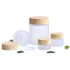 Frosted Glass Jar Cream Bottles Round Cosmetic Jars Hand Face Cream Bottle With Tood Cap 5G-10G-15G-30G-50G-100G FSTDU