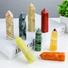 Natural Crystal Point Arts Ornament Chakra Healing Reiki Energy Stone Mineral Quartz Pillar Magic trollstav 5-6 cm längd Jrpia