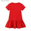 女の子のドレス新しい到着夏の女の子ドレスバッグプリントホットセラーベイビーサマーフロック綿服フロックパーティー誕生日T230422