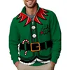 Herrtröjor god jul tröja för män semester 3d tryckt vardagliga pullover enkel mode tröja överdimensionerade kläder