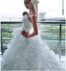 2023 Vintage senza spalline che borda la principessa sposa modelli di moda Big Fluffy TailL coda lunga abito da sposa abito da sposa foto reali