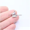 Charms Charms Eruifa 20Pcs Wholesale 3D Zinc Alloy Womens Necklace Earring Fashion Jewelry Handmade Diy Pendant 2 Colors Drop Delivery Dh9Sp