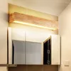 Applique murale moderne de Style japonais, lampes LED en bois de chêne massif, lumières créatives pour Dressing, miroir, chambre à coucher, support de salle de bain