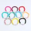 Strand Vedawas Fashion Braccialetti con lettera in silicone fai-da-te per le donne Boho Nome colorato Perline Braccialetto per bambini Regali Pulseras disco personalizzati