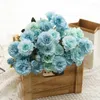 Dekorativa blommor Autumn Artificial Peony Bouquet Silk Diy Fake For Home Indoor Bridal Wedding Garden Decoration Party Table Plant