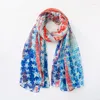 Scarves American Flag Design Printed Shawl The Stars And Stripes Print Hijab Soft Viscose Material Scarf Festival Clothing