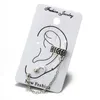 Stud -oorbellen 3 stks/set voor vrouwen antieke zilveren kleurmaanbladketting 3 oorgat sieradenstudie