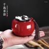 Storage Bottles WHYOU Chinese Retro Tea Can Ceramic Jars Accessories Creative Tomato Birthday Business Gift Decoration